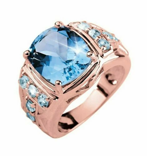 Joyería para hombre de topacio oro rosa de 18 K