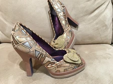 Poetic License Peek A Boo Love Peep Toe Pumps Shoes Women's Size 36.5 - US 5/5.5