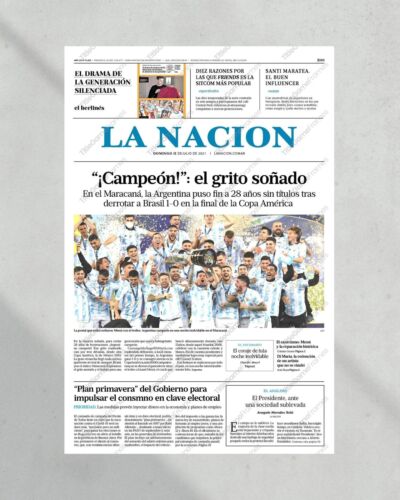 2024 Argentina Copa America Champions 'Un campeon inolvidable' - Framed Newspape - Picture 11 of 11
