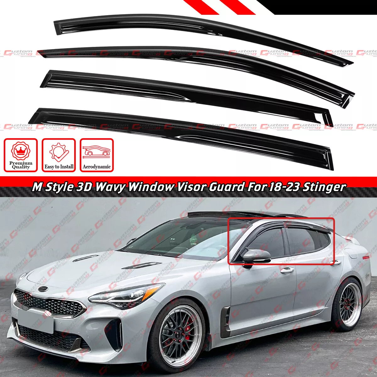 Kia stinger cheap window visor