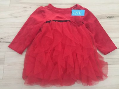 THE CHILDRENS PLACE Baby Girl 12-18 M Red Dress CHRISTMAS Holiday NWT