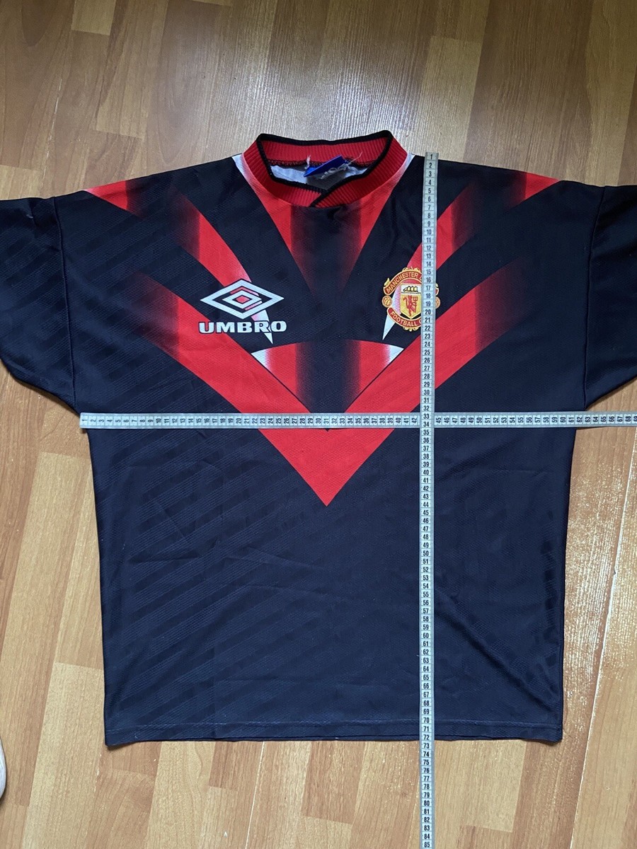 MANCHESTER UNITED 1995 1996 1997 TRAINING SHIRT JERSEY UMBRO sz L