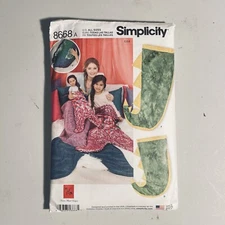 Simplicity 8668 Mermaid Blanket Pattern, Dinosaur Blanket Pattern-Adult,Kid Doll