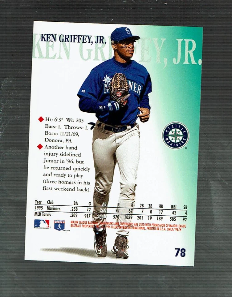 1996      Circa 96         Ken Griffey Jr.       #78        NM - Image 2 of 2