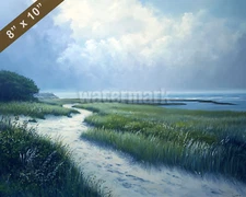 Cape Cod with summer haze oil painting 8x10 Print