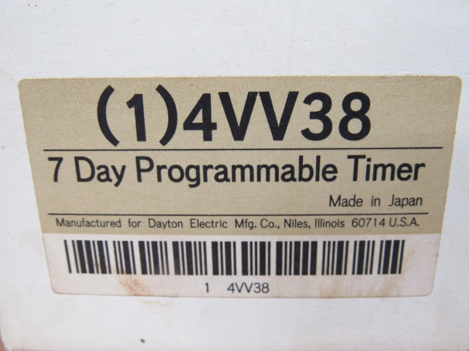 TEMPORIZADOR PROGRAMABLE DAYTON 4VV38 4VV38 7 días temporizador programable Foto 3 de 4