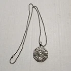 Stainless Steel Yin Yang Pendant Necklace Jewelry Ball Chain