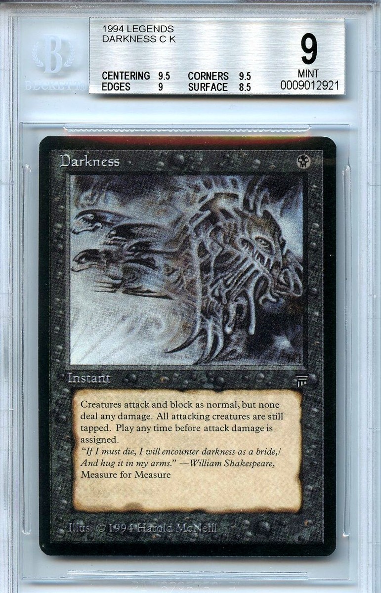 MTG Legends Darkness BGS 9 Mint Magic card WOTC Amricons