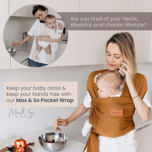 Baby Wrap Carrier - Premium Cotton Sling for Newborns to Toddlers - Hands-Fre... - Picture 2 of 6