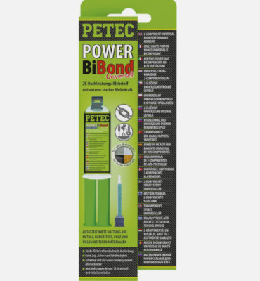PETEC 98625 BiBond 2-Component High-Performance Adhesive Universal Glue 24ml