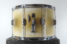 1930s Leedy 10x15 Gold White Duco Parade Snare Drum