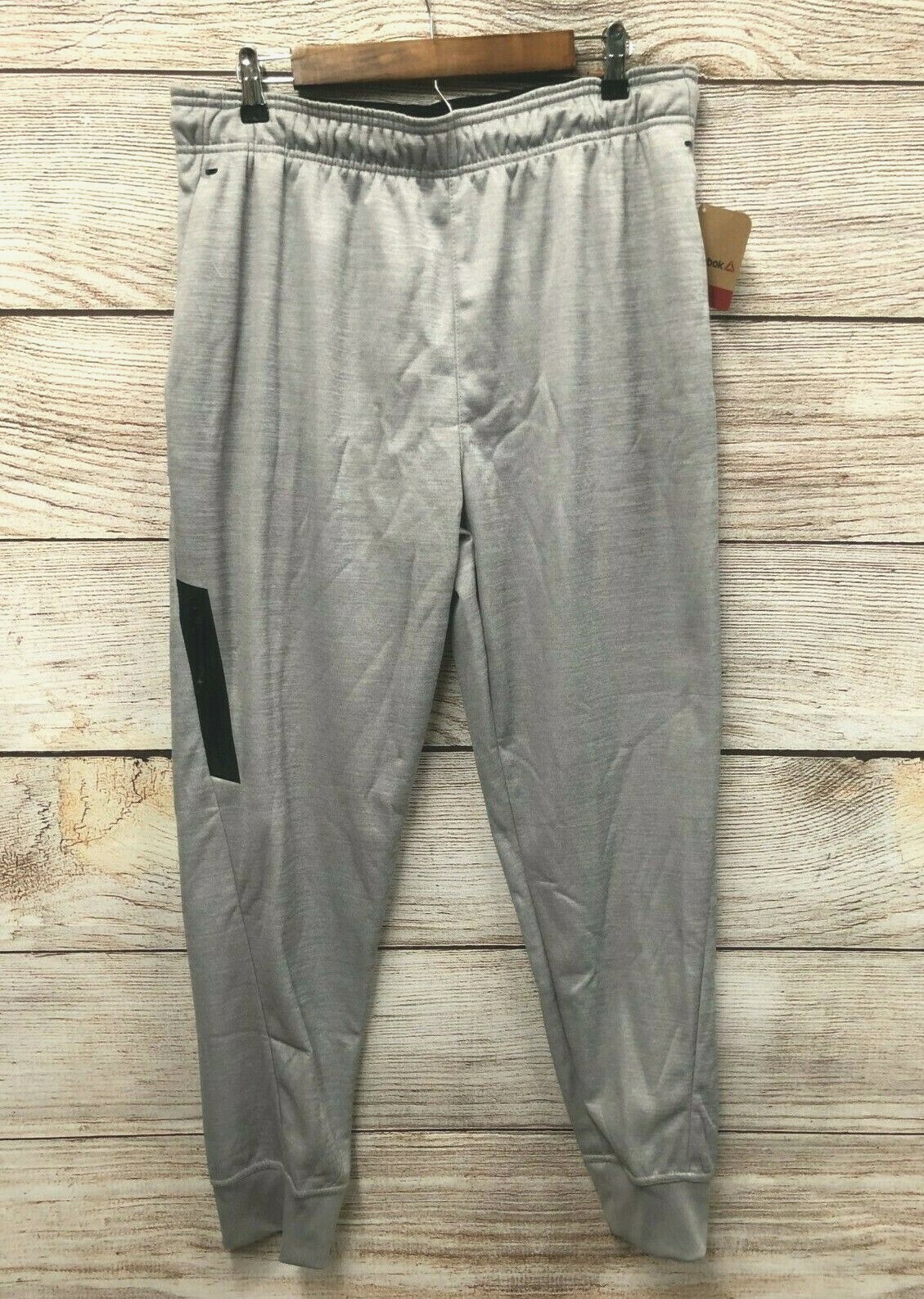 Reebok Jogger Pants Mens Large Sleet Heather Slim Fit Sprint Joggers New