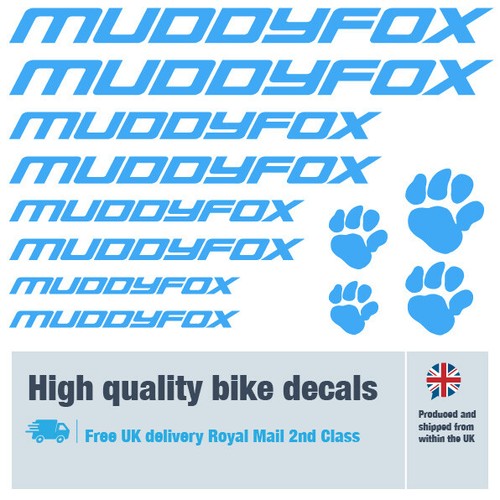 Muddyfox bike decals labels with free bike protection (27 pack) - 14 colours - Picture 19 of 26