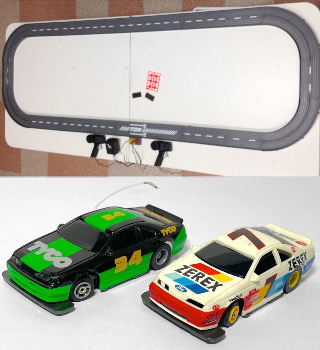 希少TYCO NASCAR HO 1998 TYCO Super Sound NASCAR 37574 Electric HO Race Set 2