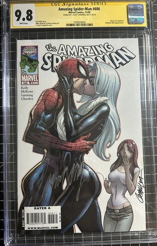 Amazing Spider-Man #606 Signed by J. Scott Campbell CGC 9.8