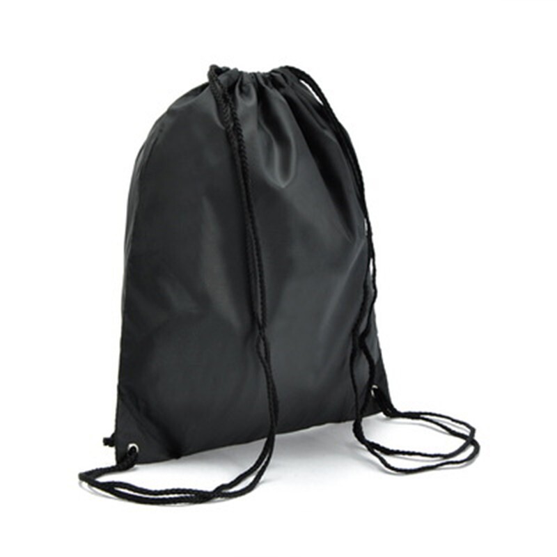 Drawstring bag／black Multi-Purpose 100 % Cotton Canvas Drawstring Backpacks