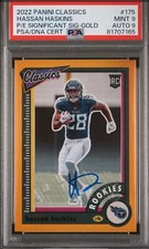2022 Panini Classics — Hassan Haskins — MINT PSA 9 — ROOKIE AUTO (#99)