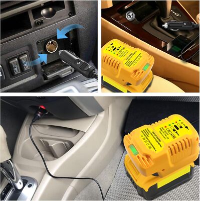 dewalt cigarette charger Mini Car Charger for Dewalt 20V 18V Li-ion Battery Portable Use on Car  Cigarette