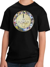 New Gravity Falls Bill Cipher and Characters Youth T-Shirt