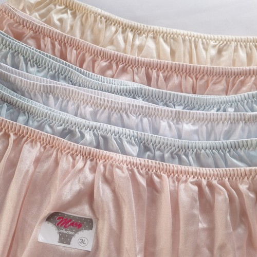 12 Plus Underwear Woman Nylon Granny Panties Silky Soft Briefs High Waist42"-48" - Picture 8 of 14