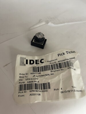 IDEC AB6M-M1-R IDEC ROUND PB SPDT IP40 RED SIA 5102001