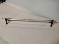 Vintage 18" Clear Glass Straight Towel Rod w/ Brackets