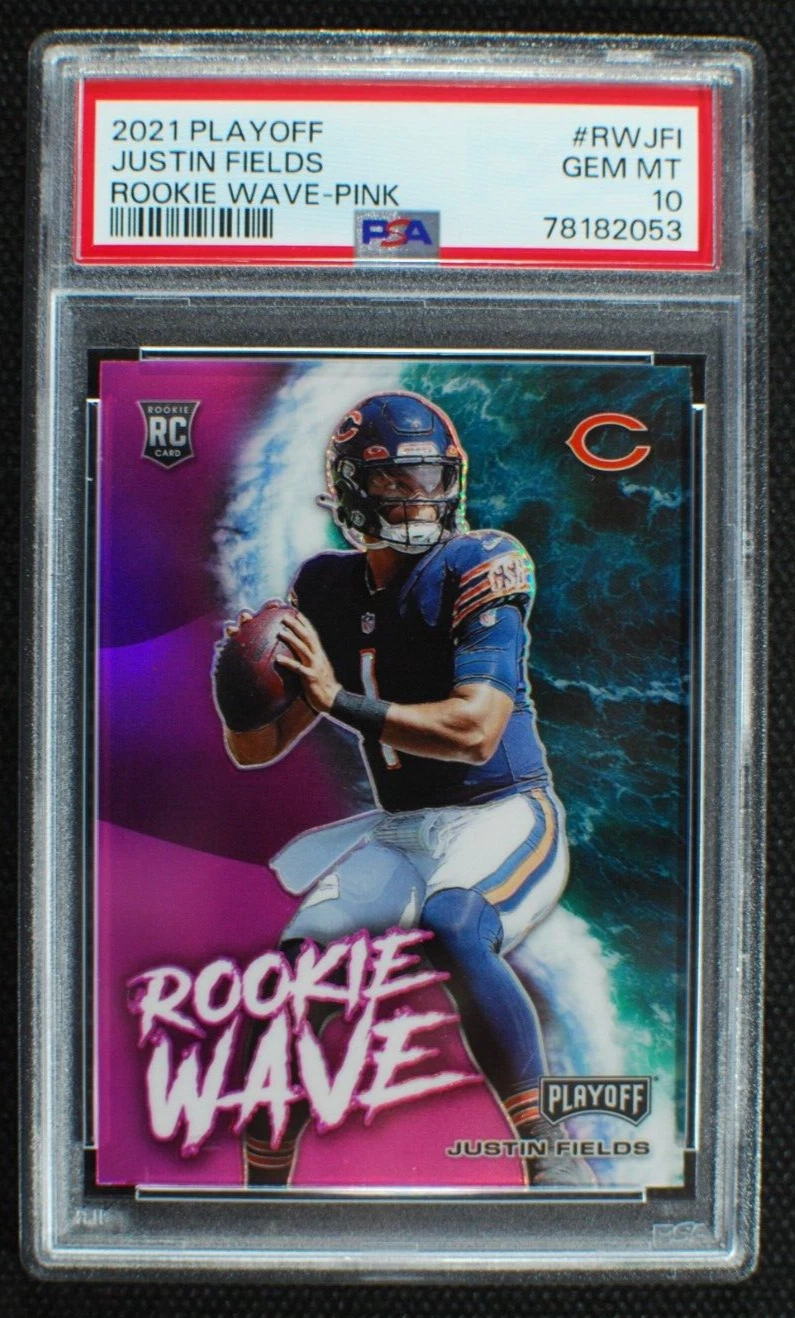 Justin Fields Panini Playoff Rookie Wave #RWJFI Pink