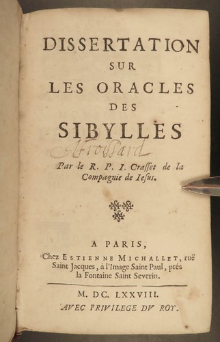 1678 1ed Sibylline Oracles PAGAN Prophecy Occult Philosophy RARE Jesuit Crasset - Picture 3 of 12