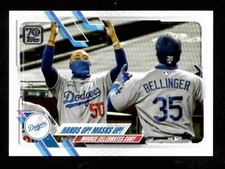 Mookie Betts/Cody Bellinger 2021 Topps Hands Up! Masks Up! #303 Baseball Card