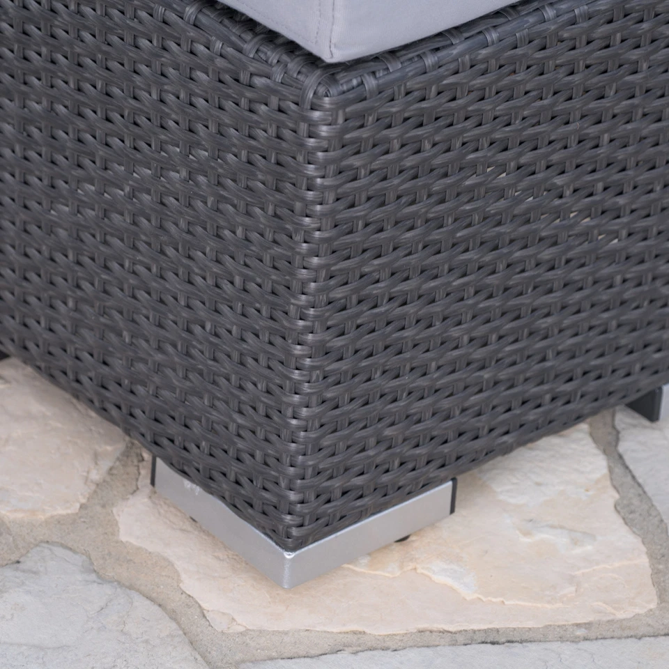 Ротанг с подушкой внутри/на открытом воздухе пластиковые скамейки для ног плетеные оттоманки для сада - Изображение 3 из 4