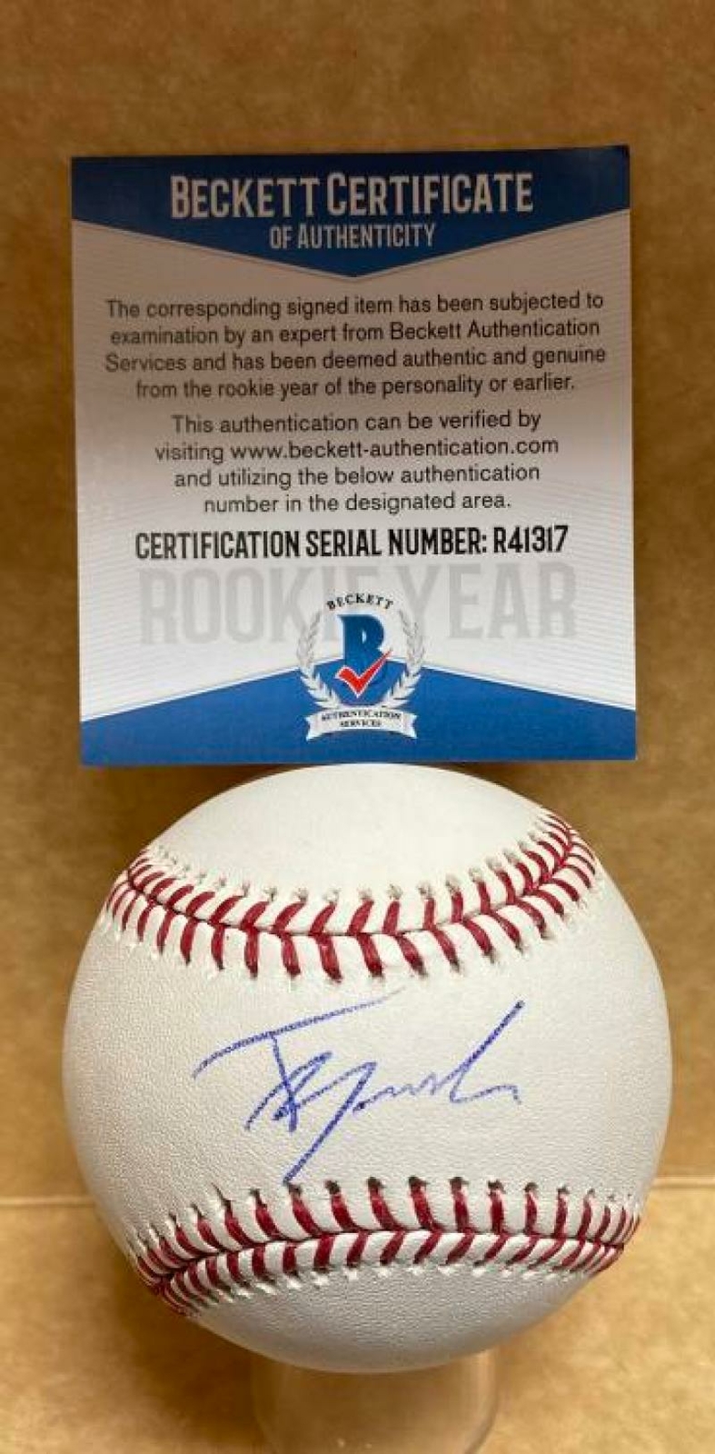 Professional Player Autographed Signed TRISTAN BECK SAN FRANCISCO GIANTS ROOKIE YEAR M.L. BASEBALL BECKETT R4131 