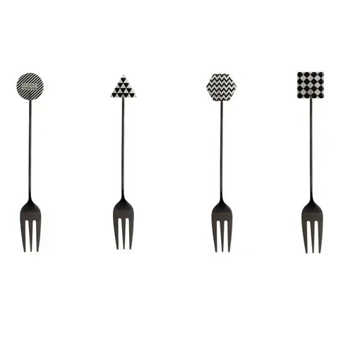 Edelstahl Rühren Löffel/Gabel 4pcs Essen Grad Glatt Haltbar für Wüste - Bild 22 von 26