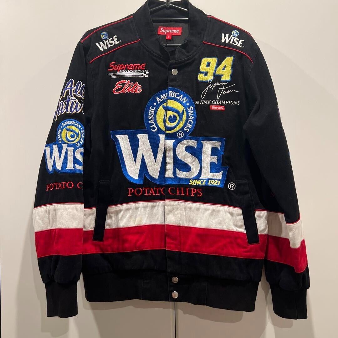 Supreme Wise Racing Jacket 13AW Black Patches Size S Used Supreme Wise Racing Jacket 13AW Black Patches Size S Used