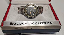 BULOVA 214 ACCUTRON ASTRONAUT 'BLACK SWISS" BEZEL VARIANT 1967