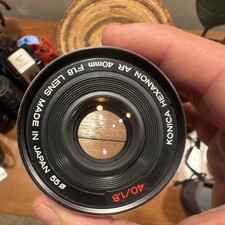 Konica Hexanon AR 40mm f/1.8 Standard Lens Aluminum Barrel Made in Japan
