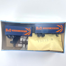 Athearn HO #1406 - 50' Flat Car with Trailers - B&O - New/Sealed