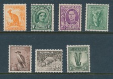 AUSTRALIA, 1948 no wmk set fine light MM, SG228-230d, cat GBP45