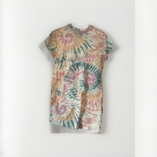 New Womens Old Navy T Shirt Dress Small Pink Tie Dye Short Sleeve Shift