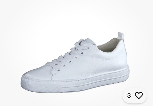 PAUL GREEN Ajay Sport Sneakers LOW TOP WHITE LEAHTER size 5.5 US 8