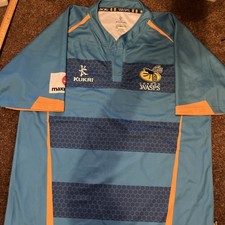 LONDON WASPS RUGBY UNION SHIRT JERSEY KUKRI SIZE XL ADULT 44 Chest