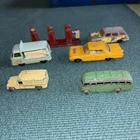 Lot of 6Matchbox Lesney Vintage, Cars, Trucks & Gas Pump  circa 1960s.