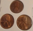 1950-P D S Lincoln Wheat Penny 1C Set(3)- GEM BU OBW Free Post Tracking
