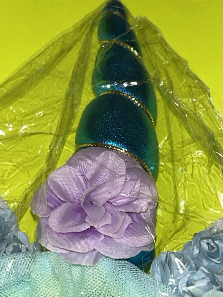 Diadema Unicornio Niñas Dorado Brillante Cuerno Flores - Tiempo de Juego o Disfraz de Halloween Foto 4 de 4