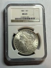 1881 P Morgan Silver Dollar NGC MS65 Blast White Tougher Date
