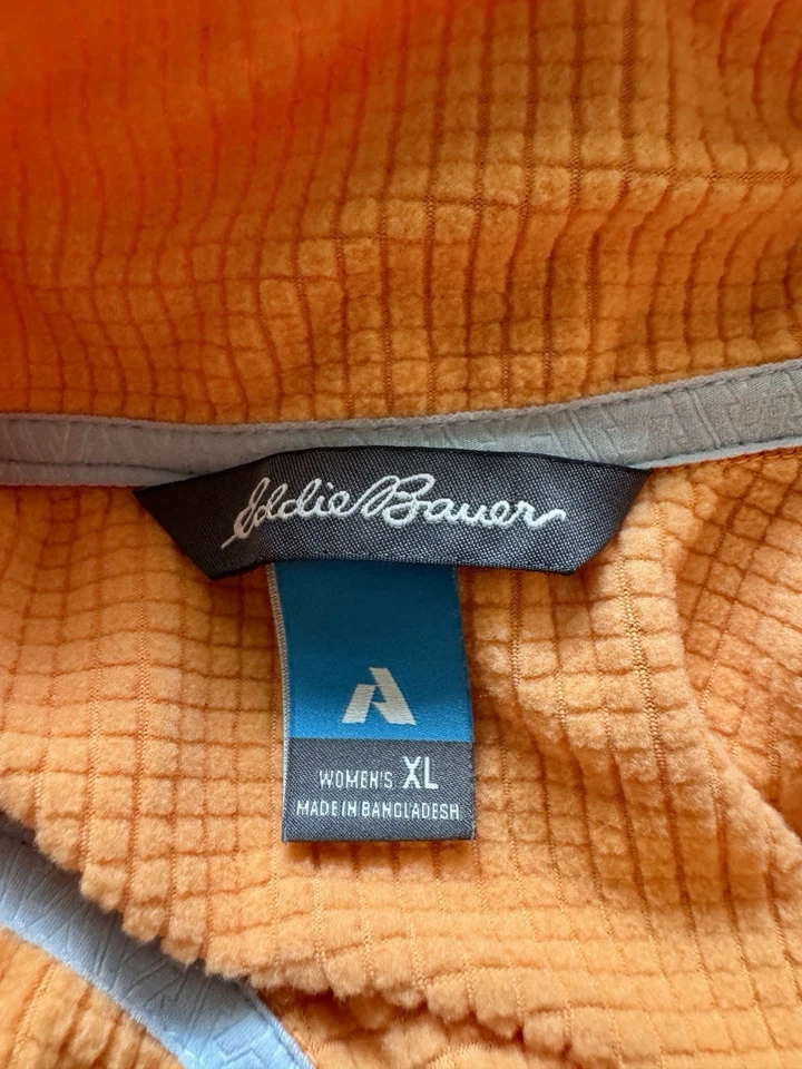 Pullover Eddie Bauer First Ascent para mujer XL naranja 1/2 cremallera FreeHeat Top exterior Foto 4 de 4