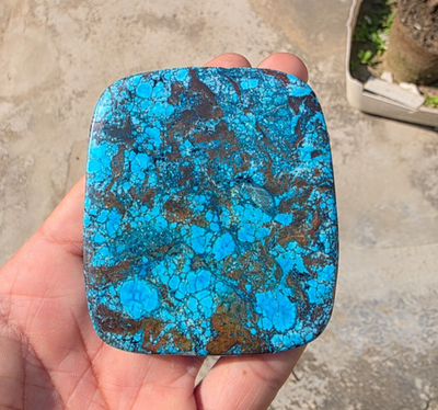 #ad AAA 470 Ct Natural Spiderweb Blue Arizona Turquoise Certified Loose Gemstone $34.30