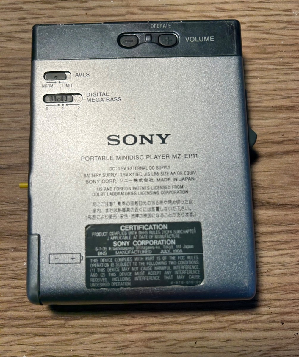 テレビ Na SONY MD Walkman Portable MD Player MZ-EP11 Minidisc Mini Disc NOT