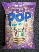 PB&J POP Smucker’s Popcorn JUMBO Bag Limited Jif Peanut Butter Grape Jelly 20oz 