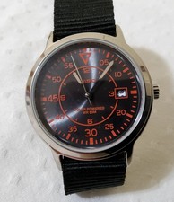 Casio Analog Black and Orange Solar Watch - MTP-S100-1BVCF