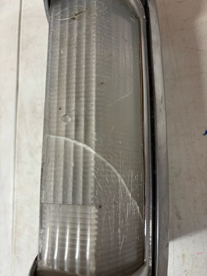 Passenger Side Front Turn Signal Lens From a 1970 Lincoln Continental Mark III - Image 4 of 4